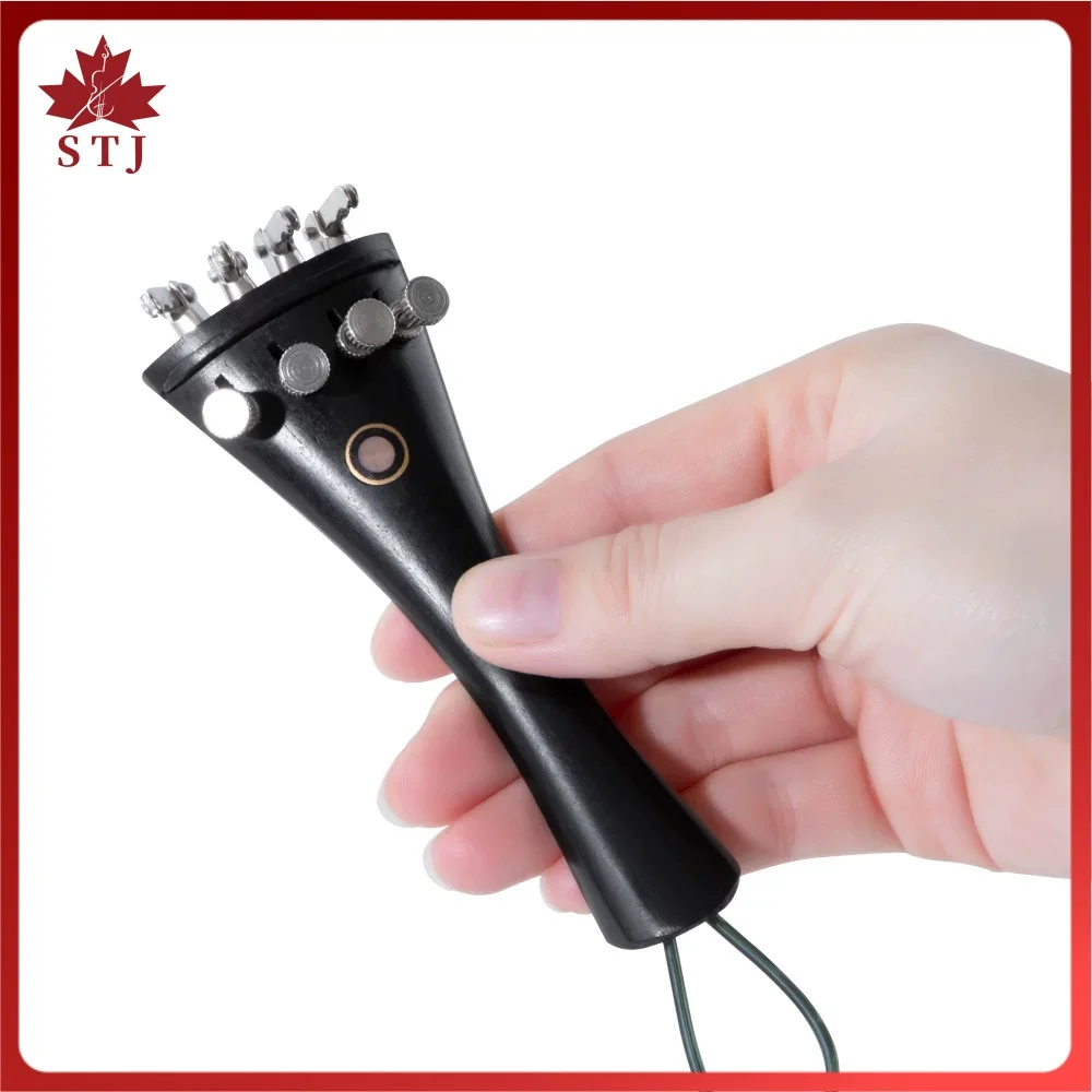 1pcs High Quality Paris Eye Inlay 4/4 3/4 1/2 1/4 Violin Tailpiece with Tuners Nylon Tail Gut, Violin Parts Accessories Fittings