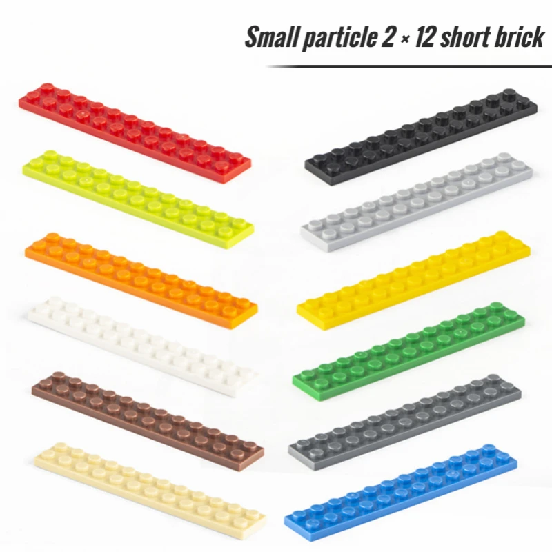 

25pcs Small Particle 2445 2x12 Plate Building Block Flat DIY Parts Buildmoc Compatible Assembly Particle Creative Gift Toys