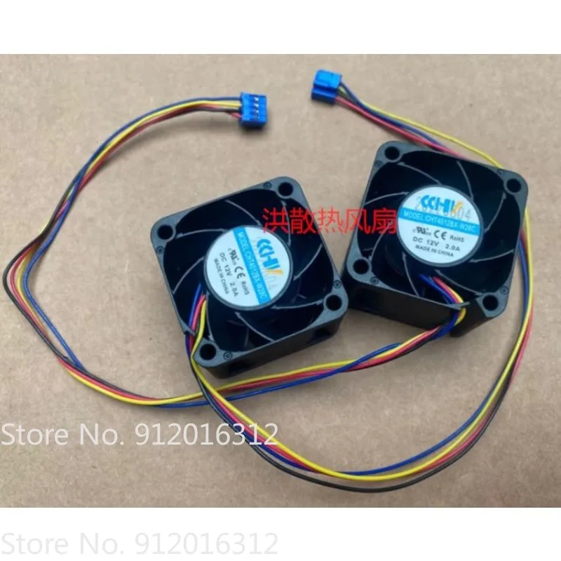 Laptop Fan CCHV 12V 2.0A 4028 CHT4012BX-W28C 4 Wire High Wind Speed Violent Cooler Fan