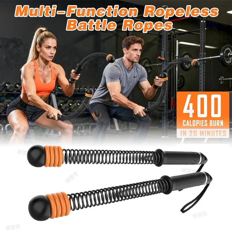 Corda de Batalha Sem Corda com Resistência Ajustável para Treino de Corpo Inteiro em Casa e Equipamento de Fitness
