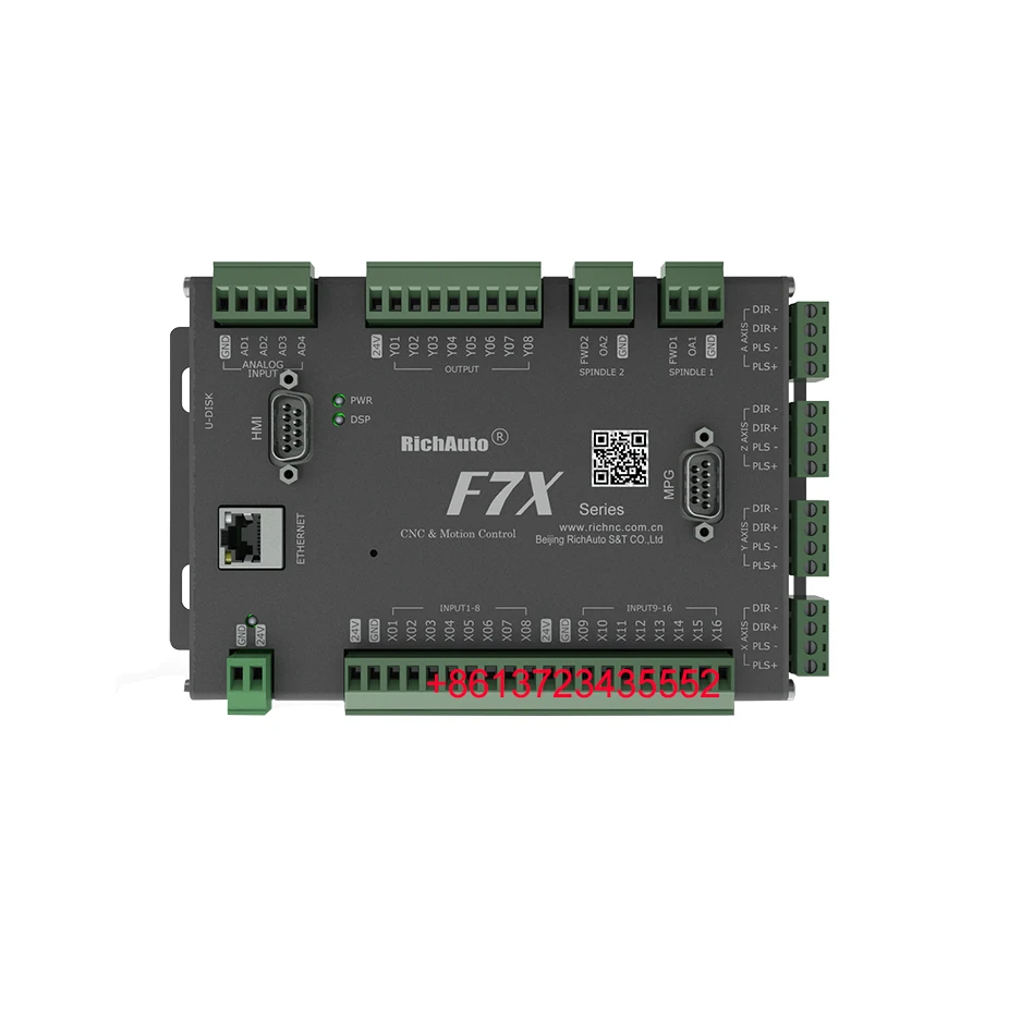 RichAuto CNC DSP Controller F7X Support Servo and Stepper 3Axis Engraving Motion Control System Replace A11 B51