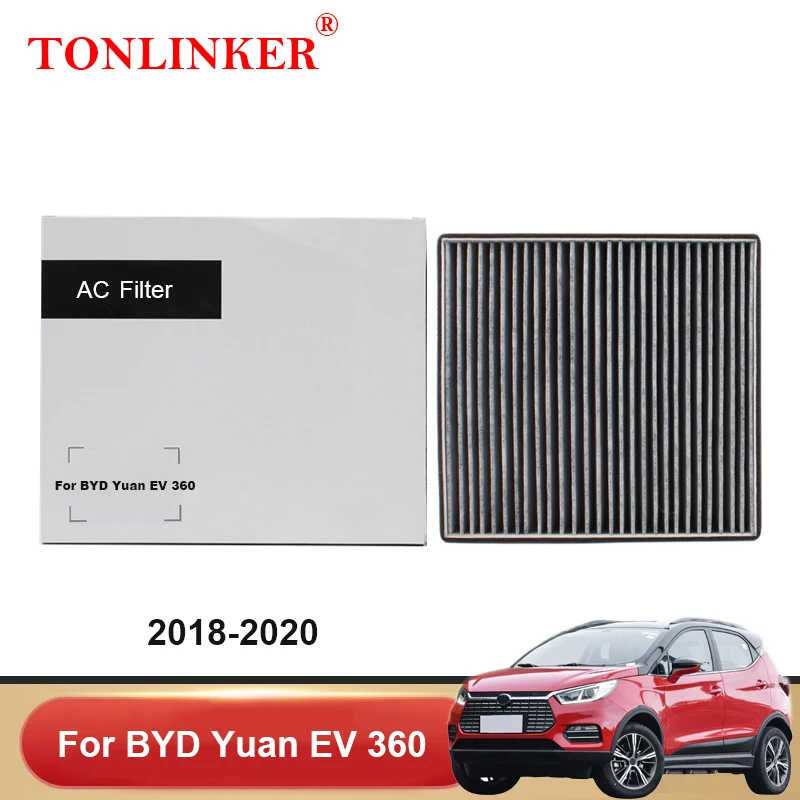 TONLINKER Car Cabin Filter For BYD YUAN EV 360 SUV 2018 2019 2020 AC Filter Activated Carbon Filter Car Accessories Goods