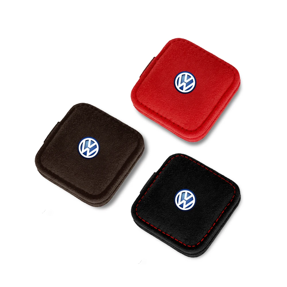 PU Leather Car Seat Belt Clips Magnetic Safety Belt Fixed Limiter Styling For Volkswagen GOLF Tiguan Polo Golf 6 Golf Jetta MK5