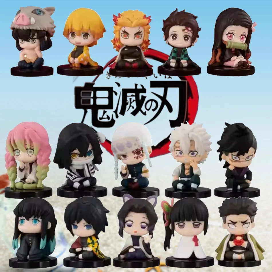 Figur Aksi Demon Slayer Kimetsu No Yaiba - Kamado Tanjirou dengan Model PVC Versi Q - Anime Zenitsu dan Nezuko