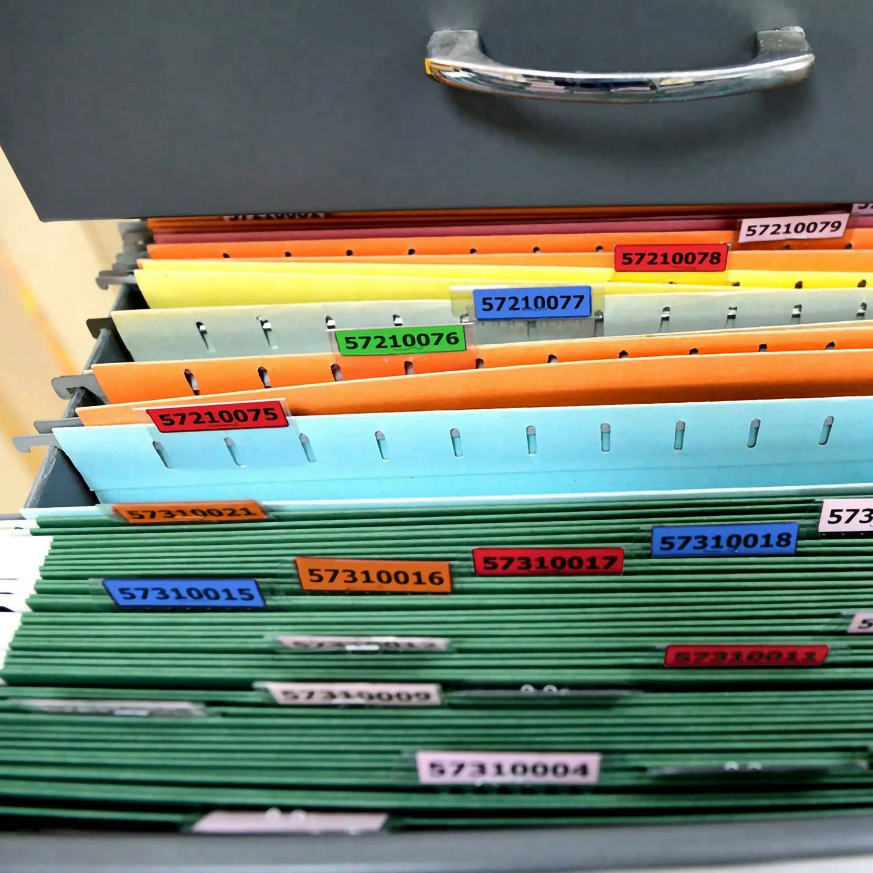 AA83 120 Sets File Document Tabs 2 Inch Hanging Folder Tabs and Multicolor Inserts for Quick Identification of Hanging Files