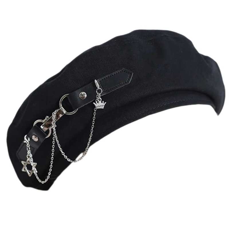 

S1Y1 Girls Beret Girls Cute Painter Hat Subculture Festive Hat for Autumn Winter Beanies Hat for Daily Wear