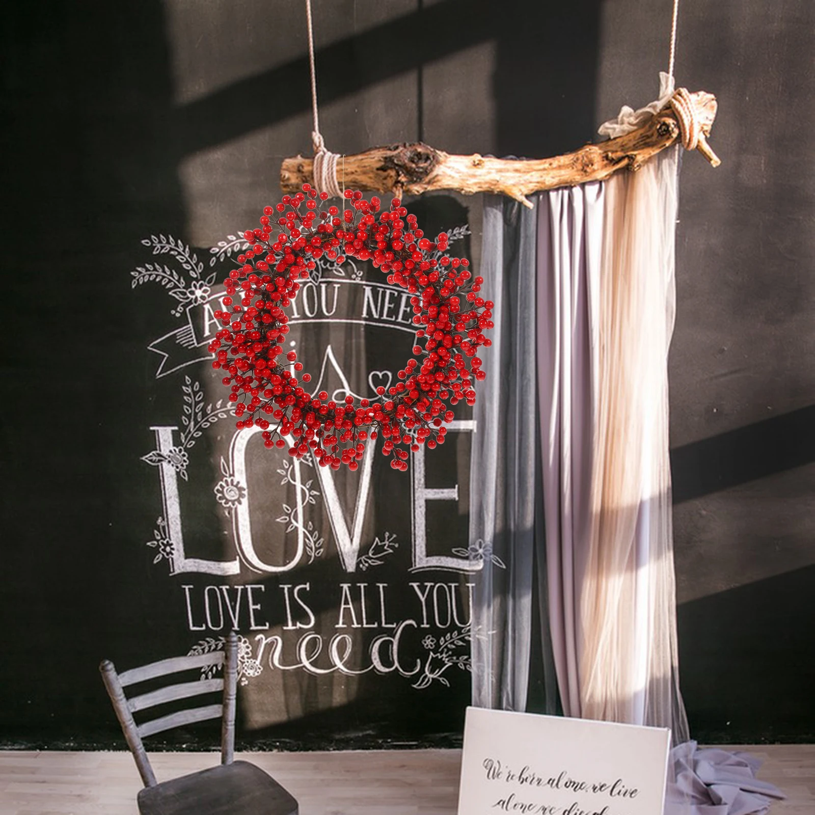 

Искусственный ягодный венок, дверной декор, передние венки для всех сезонов, подвесной кулон для дома