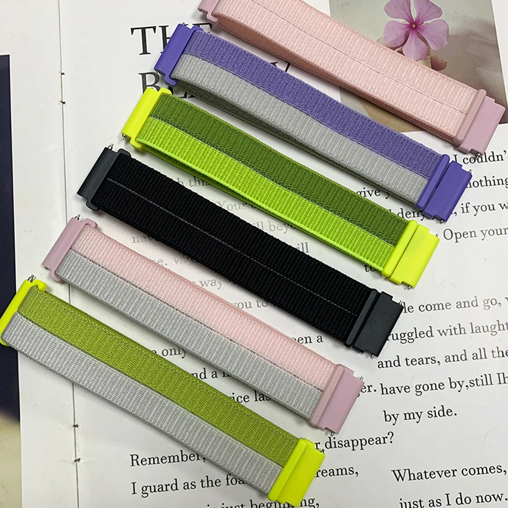20/22mm Nylon Strap For Huami AMAZFIT Active 2 3 BIP 6 5 UNITY Braided Bands GTR 4/2e/3Pro GTS 3 4 mini BALANCE 2 Sport Bracelet