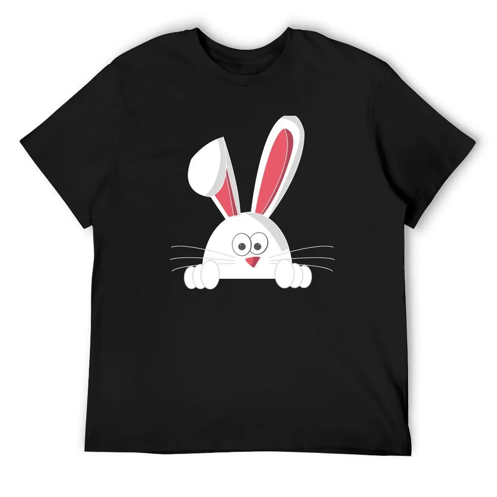 Cute Peeking Bunny for kids at Easter T-Shirt heavyweights man t shirt vintage clothes Short sleeve tee men