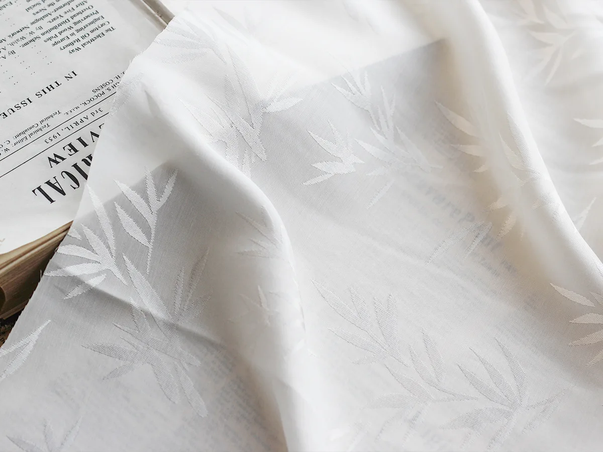 

1-метровая жаккардовая ткань с бамбуковым узором в виде листьев, древний костюм ханьфу, Cheongsam, ткань для шитья штор