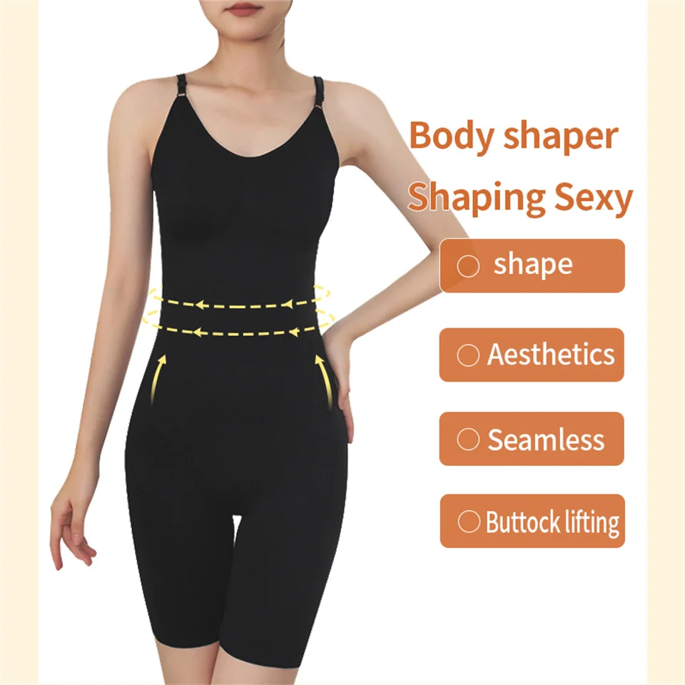 Becirzet Damen Bodysuit Shapewear Push-Up Korsett Taillentrainer Körperformer Schlankmachender Body mit Offenem Schritt Damen-Jumpsuit Unterwäsche – Detail 3