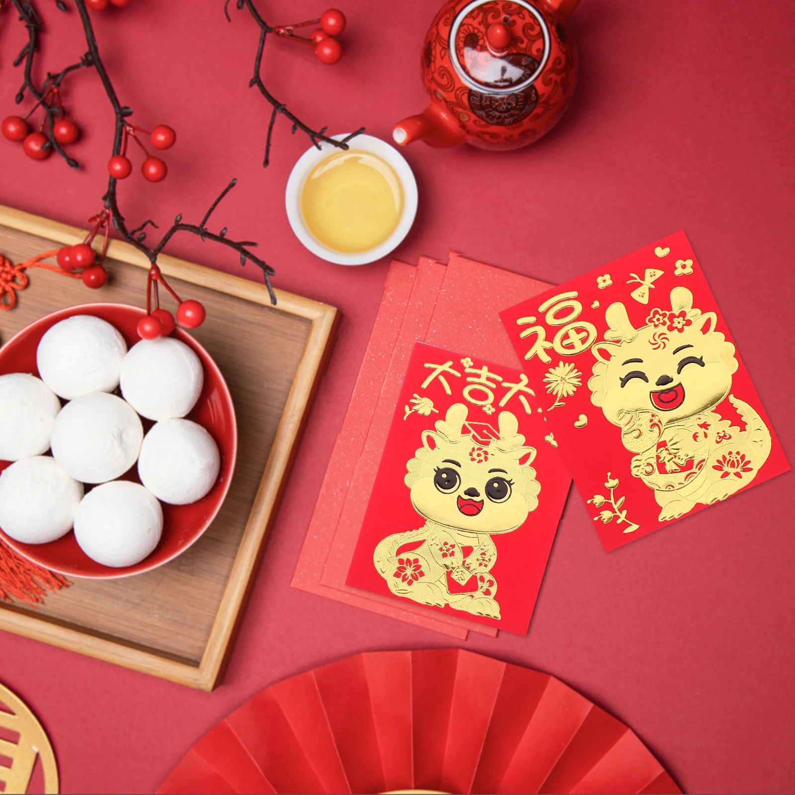 

30 Pcs Gift Red Envelope Chinese Envelopes Small Bag Packet Lucky Money Packets Lunar New Year