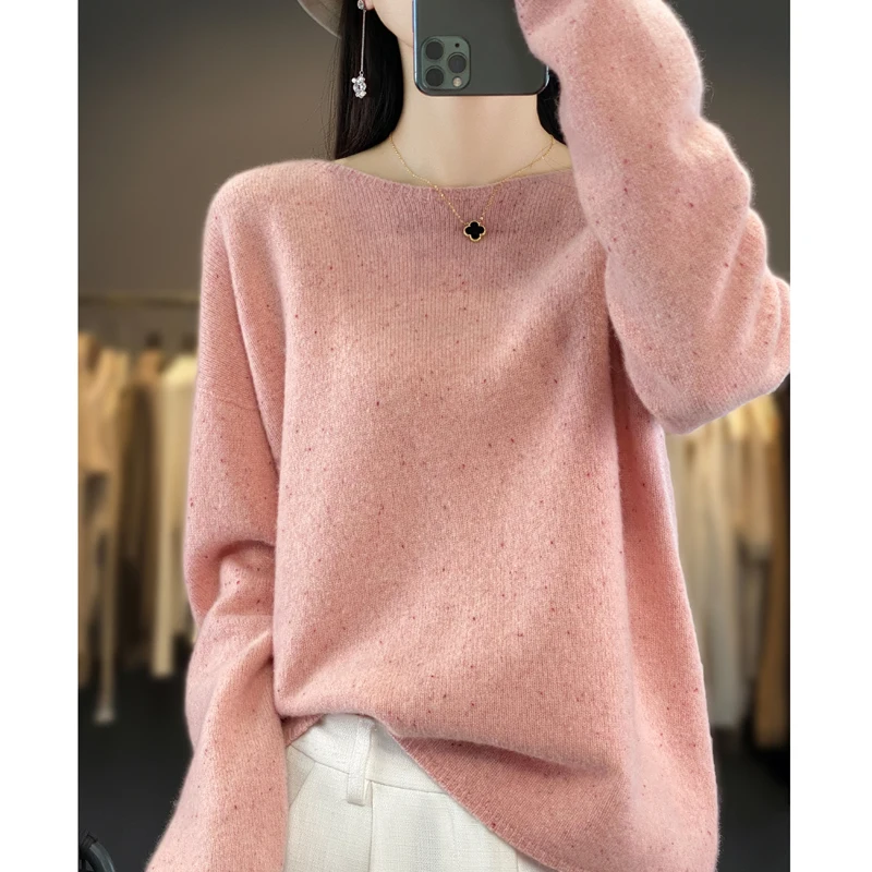 Color dot 100% Merino wool Cardigan Spring and autumn new cashmere sweater women's o collar cardigan warm bottom knit shirt top