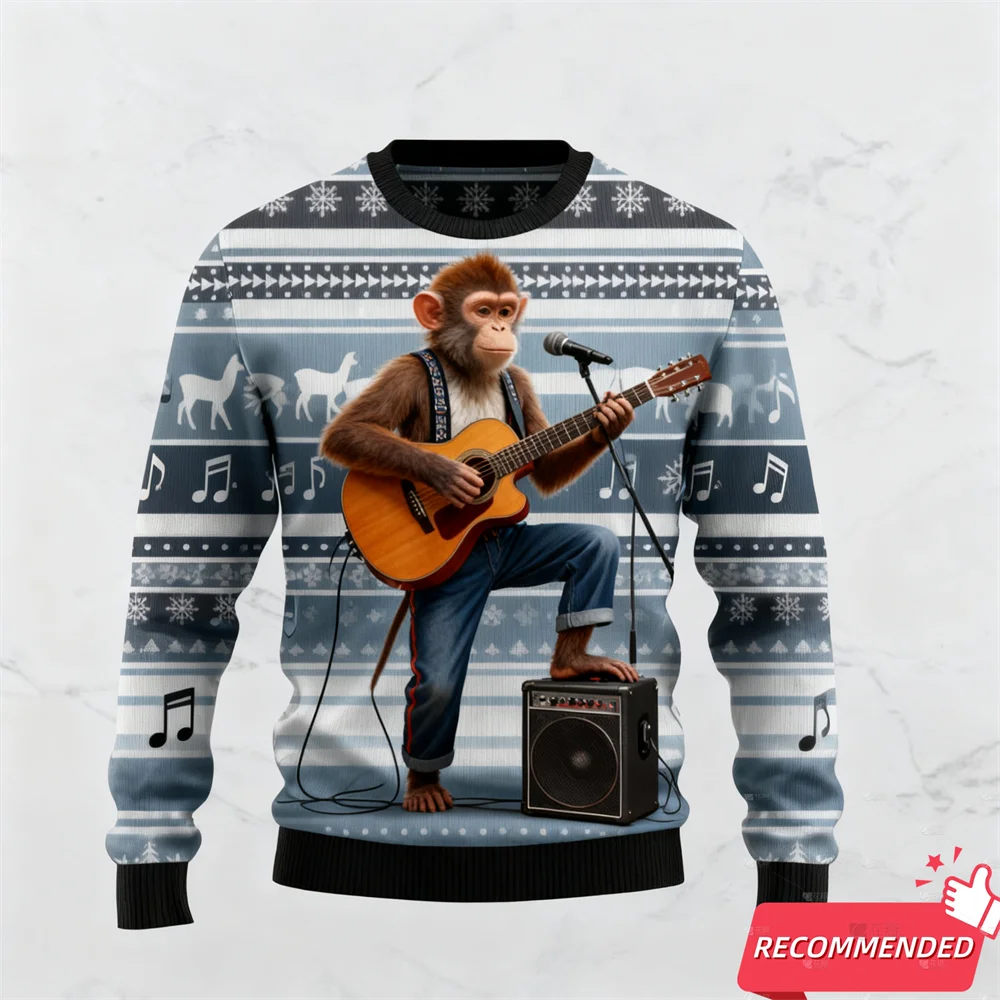 الهامستر القبيح عيد الميلاد البلوزات للنساء الرجال الضفدع زيبرا رجل سترة الحيوانات البلوز عيد الميلاد عطلة عيد ميلاد سعيد البلوفرات #2