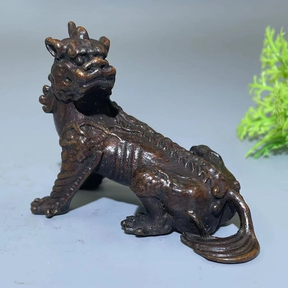 Retro the mythical divine beast mount of Ksitigarbha Bodhisattva Ornament Decoration Tea Pet Figurines Desk Decor Accessories