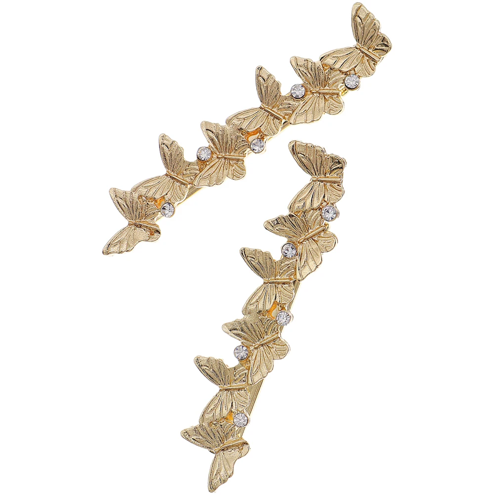 

2Pcs Butterfly Duckbill Hair Clips Stylish Accessories Women Girls Occasions Hairpin Barrette H Thick Thin
