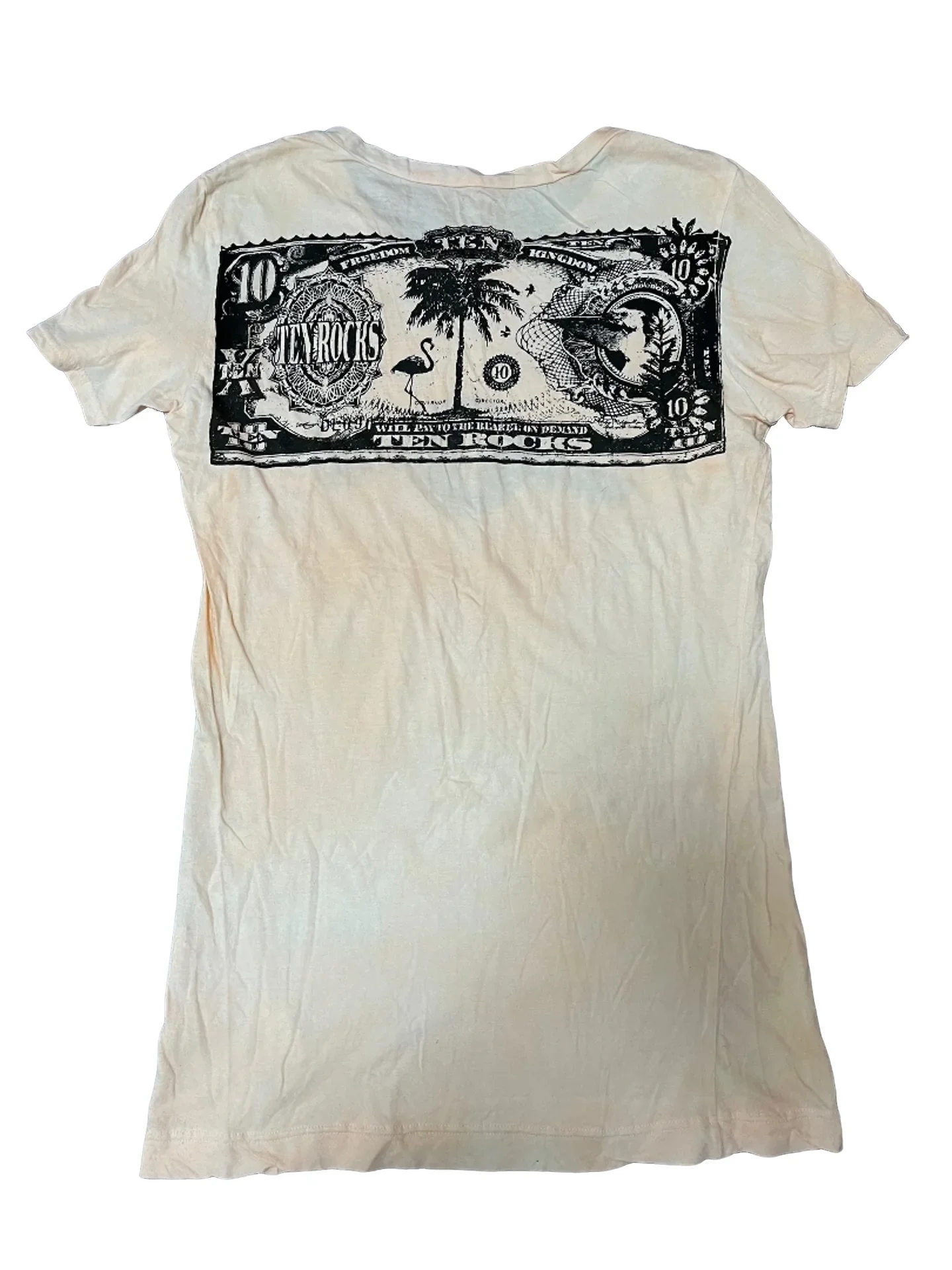 LGB retro washing water old printing casual short-sleeved T-shirt