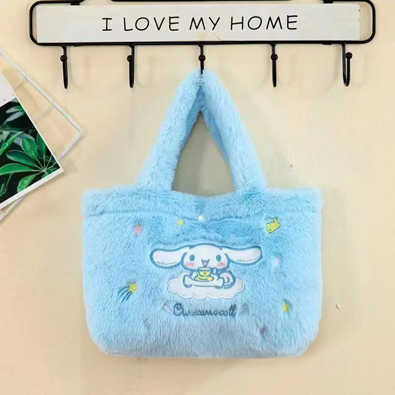 Sac à main en peluche Sanurgente pour filles, sac à main Cinnamoroll, sac à dos My Melody, Hello Kitty, sacs fourre-tout Poudres, cadeau Anime Kawaii, initié Kuromi