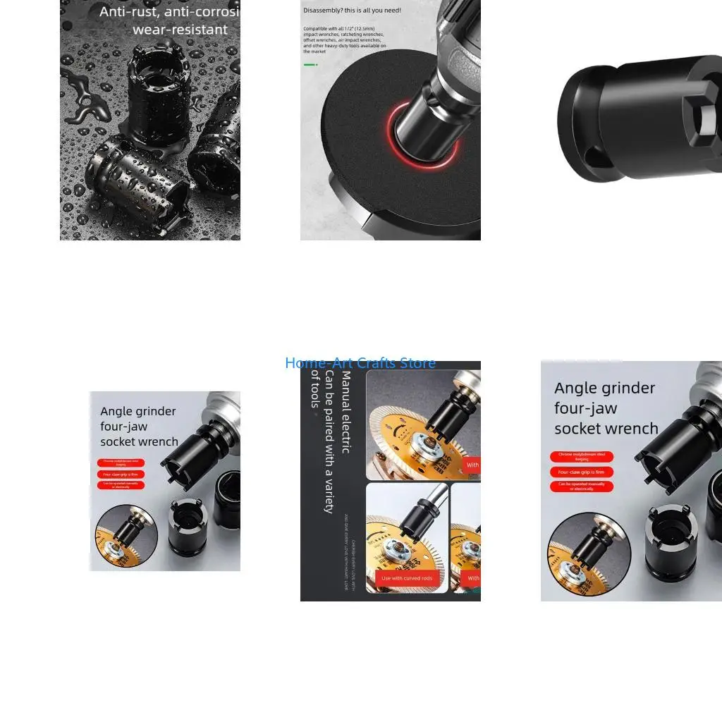 Y3NA Grinder Socket Wrench with Four Claw Design for Quick Grinder Plate Disassembly Power Tool Accessories