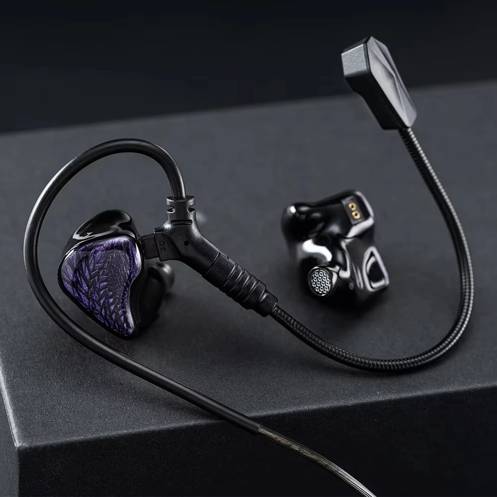 Kinera Celest HIFI Wired Headphones with Microphone IEM Stereo Bass Music Earphone Wyvern Black Audio In-Ear Gaming Earbuds