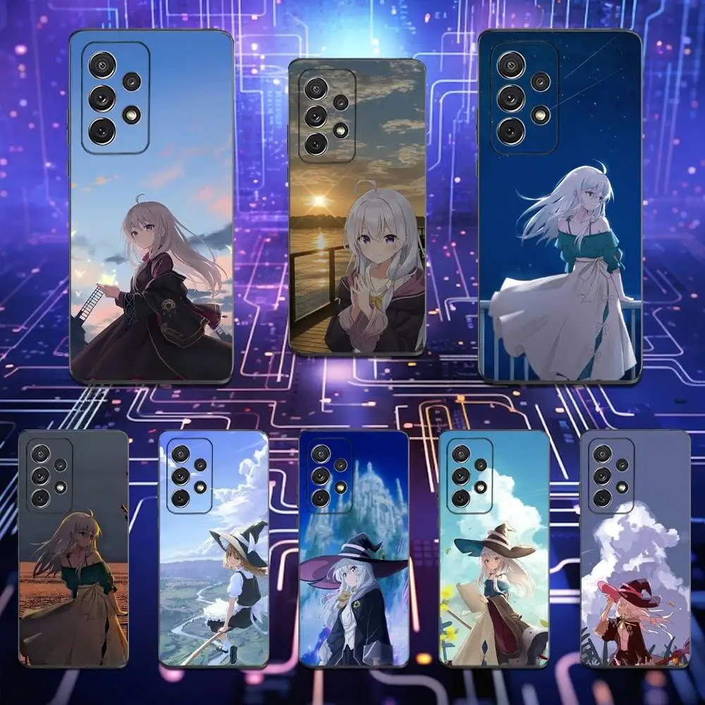 

E-Elaina Comics M-Majo Phone Case For Samsung S25,S24,S23,S22,S21,S20,S10,Ultra,Plus,Lite,FE,Soft Silicone Black Cover