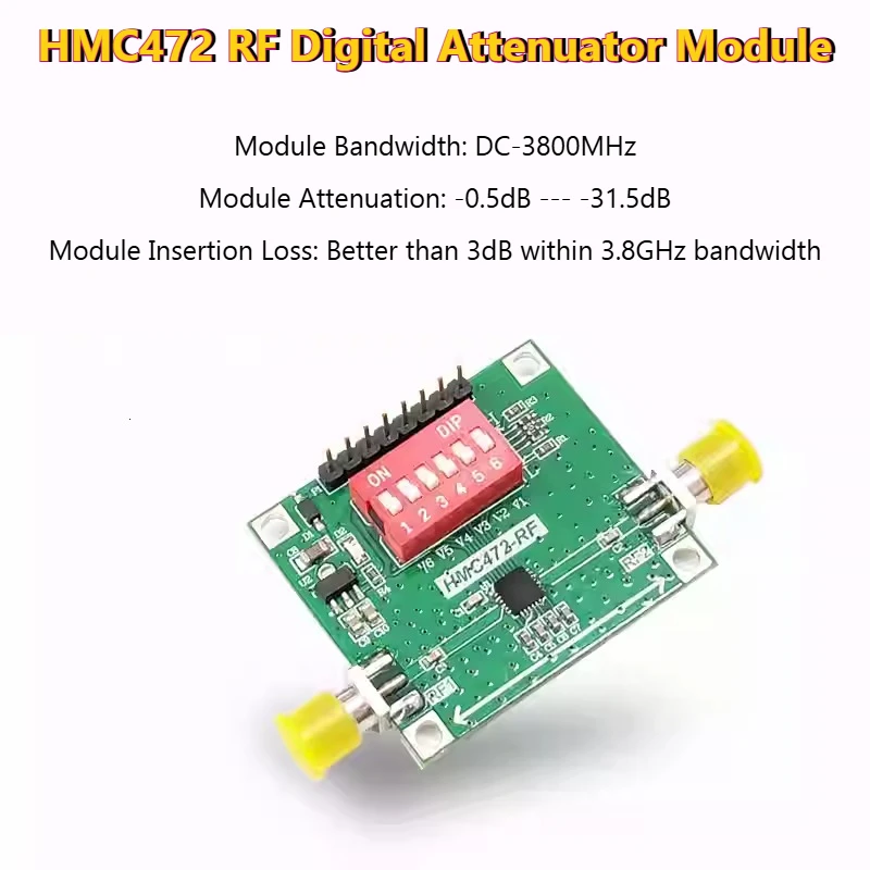 HMC472 Digital RF Attenuator Module DC-3.8GHz Parallel 0.5dB Step 31.5dB Attenuation Value KDT472-008