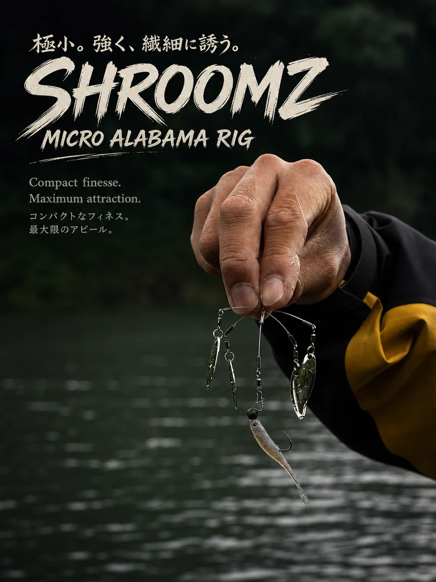 Hopeblaze Shroomz Micro Alabama Rig 5cm 3g Gold Silber Drahtköder Blade-Köder für Großen/Smallmouth Spotted Bass Feinfühligen Fischerei – Detail 4