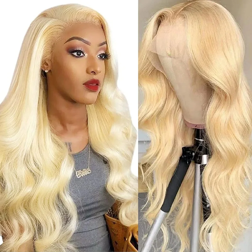 34 36 Inch 613 Blonde Body Wave Lace Front Wig 13x6 HD Transparent Lace Frontal Human Hair Wigs For Women Ueenly Hair