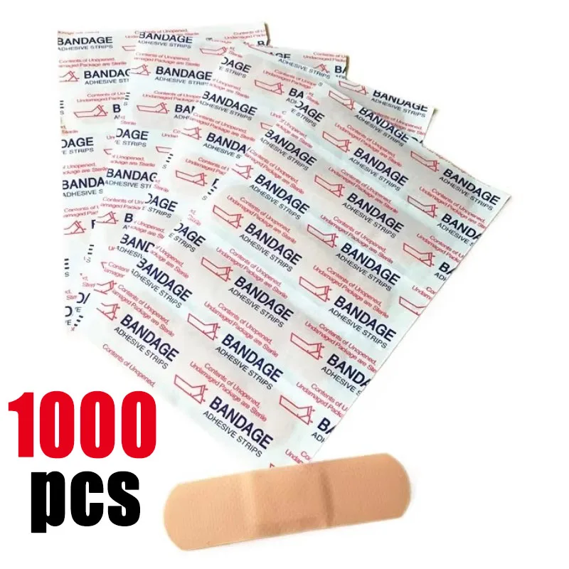 

100-1000pcs Breathable Band Aid Waterproof Bandage First Aid Wound Dressing Medical Tape Wound Plaster Emergency Kits Bandaids