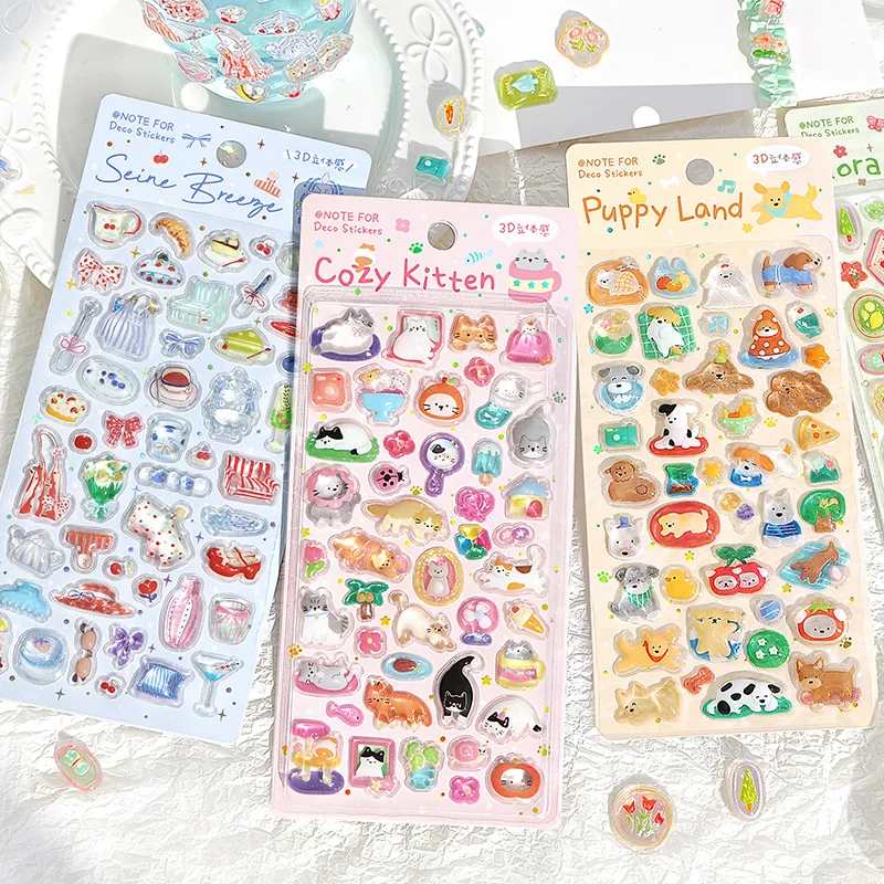 TIANZI 4 Style Fire Paint Seal Drip Glue Stickers Good-Looking Envelopes Sealing Paste Handbook Decoration Sticker Stationery