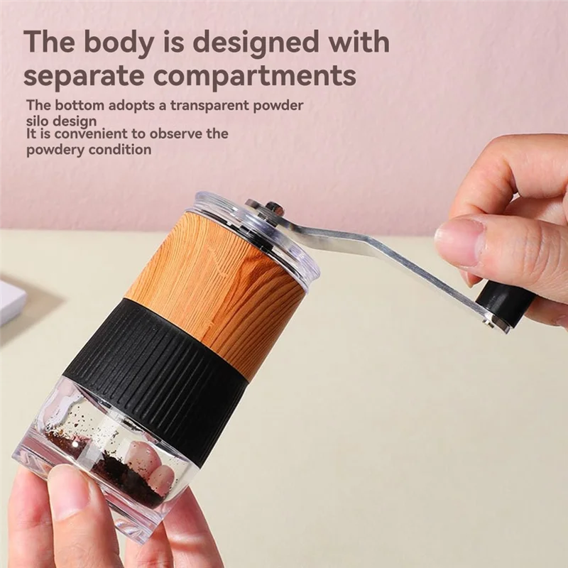 A26T-Manual Coffee Grinder Coffee Machine Home Kitchen Manual Grinder Portable And Adjustable