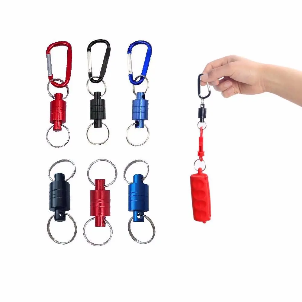 Anti-loss Rope Buckle Outdoor Tool Magnetic Climbing Fishing Gear Lanyard Mountaineering Buckle Carabiner Magnetic Buckle