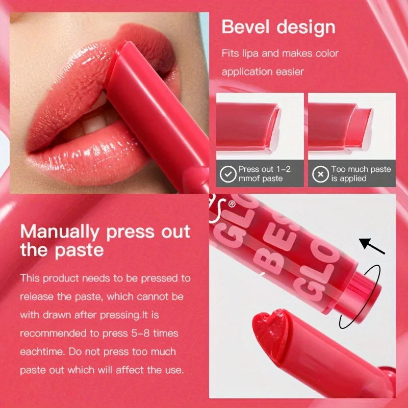 ลิปสติกเนื้อชุ่มชื้น ลิปบาล์มเนื้อแน่นสีชัด ติดทนนาน บำรุงริมฝีปาก