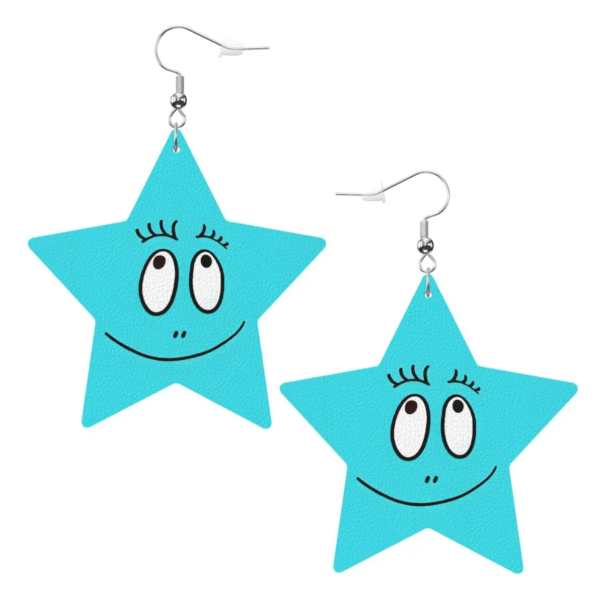 여성을 위한 맞춤형 재미있는 만화 바바파파 벽지 가죽 귀걸이 눈물방울 드롭 귀걸이 액세서리