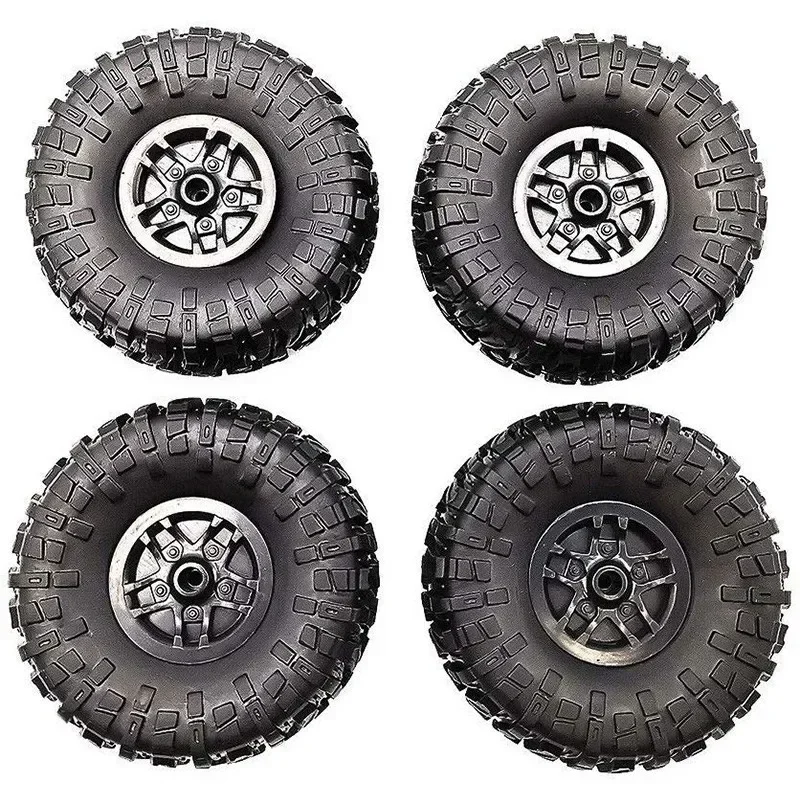 

4 Pcs Tires Wheels Rims Set MN D90 D91 RC Spare Crawler Car Assembled Tyre for Truck Parts & Accessories