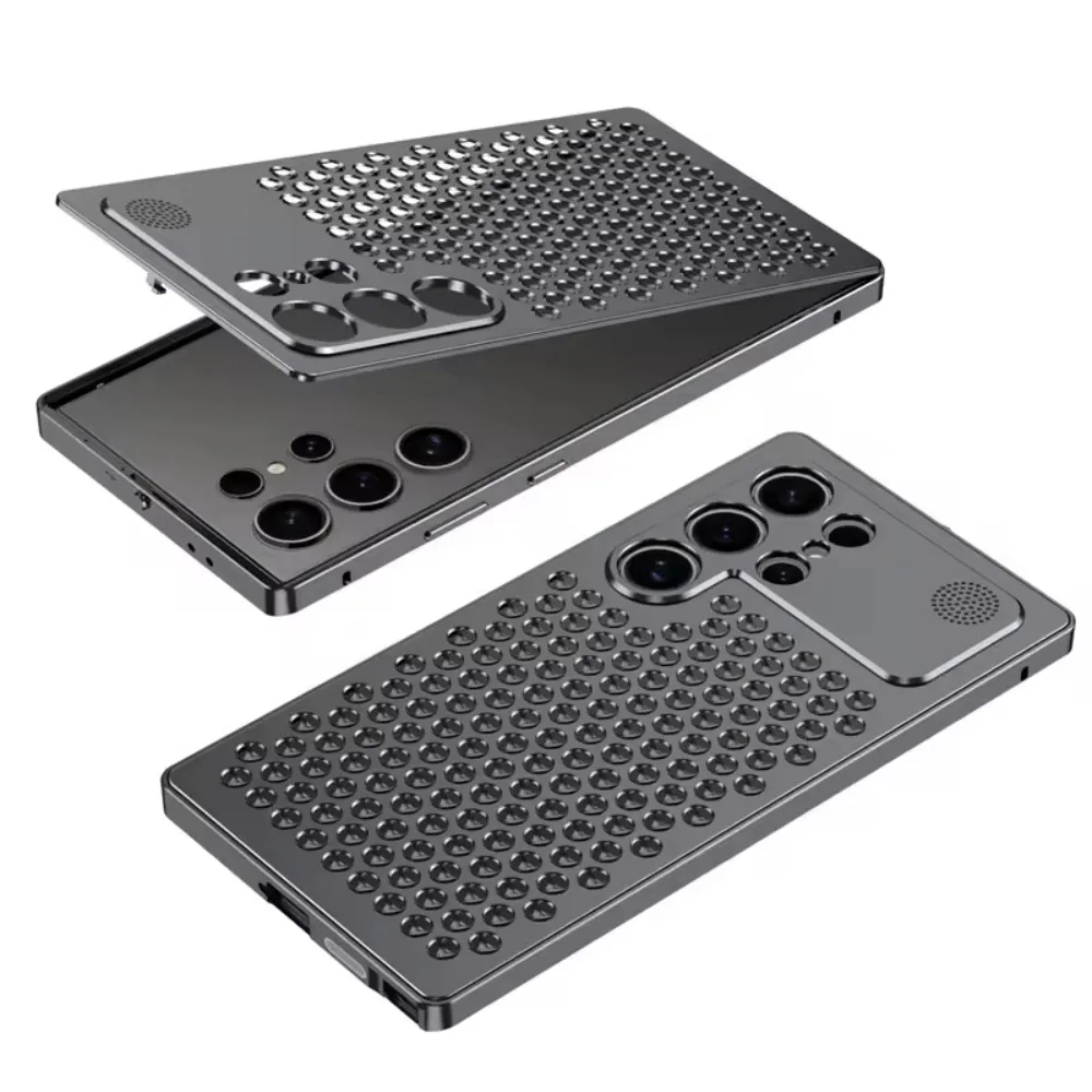 

High End Cooling Phone Case For Samsung Galaxy S26 Ultra S25 S24 S23 Aromatherapy Metal Alloy Heat Dissipation Protective Cover