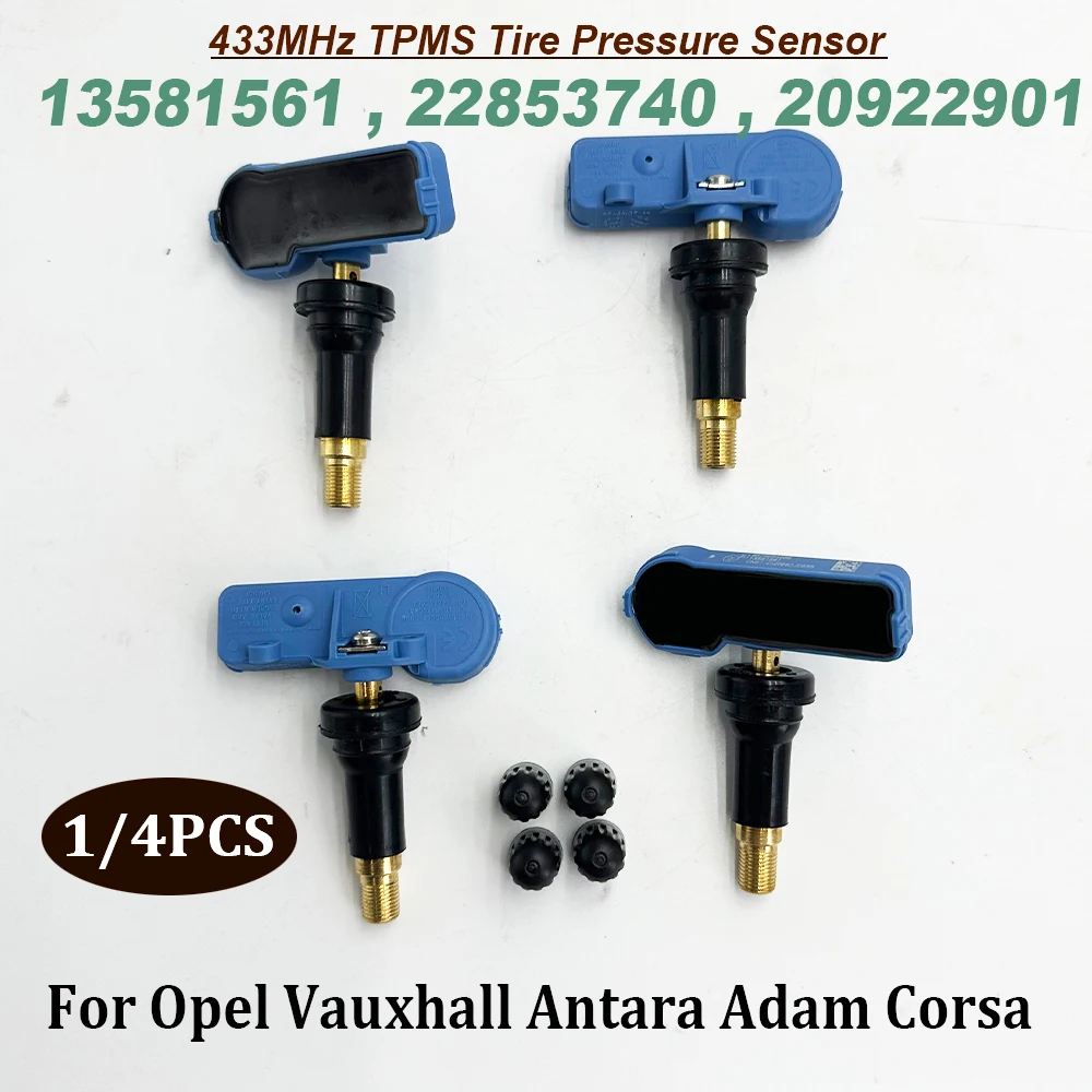 

1/4 шт. 13581561 22853740 20922901 TPMS 433 МГц датчик давления в шинах 25880395 25809220 25789964 13598773 для O-pel Mokka