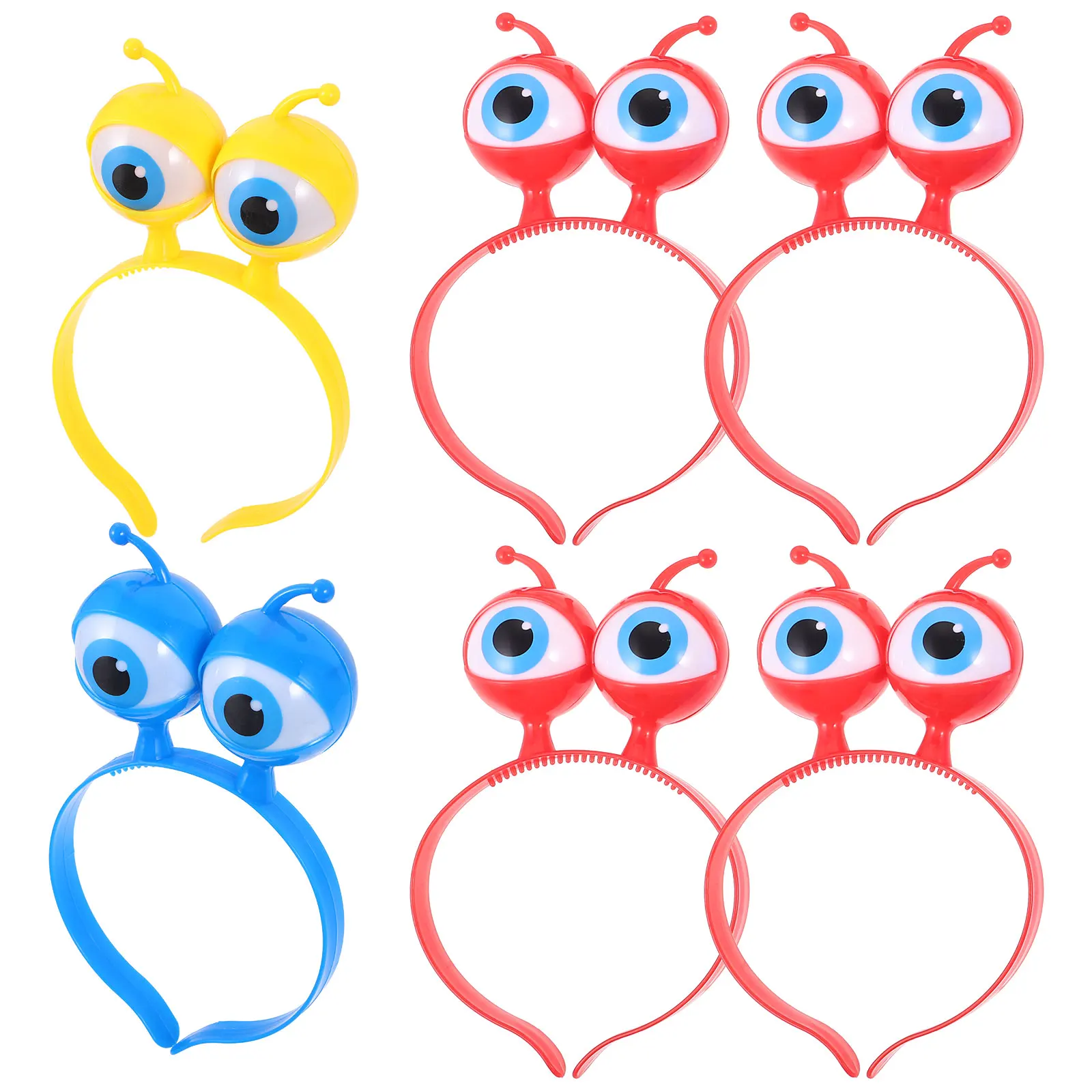 

4 pcs Halloween Glowing Headband Light Up Led Eyeball Flashing Party Accessory For Cosplay Festival Christmas (Red)