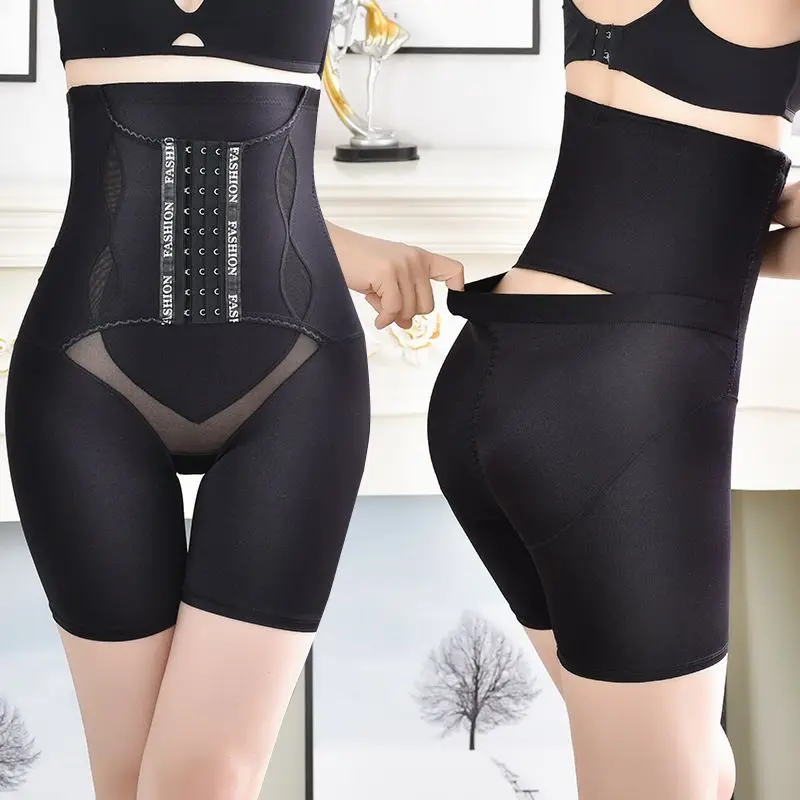 High Waist Leg Body Shaping Women's Postpartum Flat Angle Abdomen Closing Pants With Button To Strengthen Tummy Control Leggings