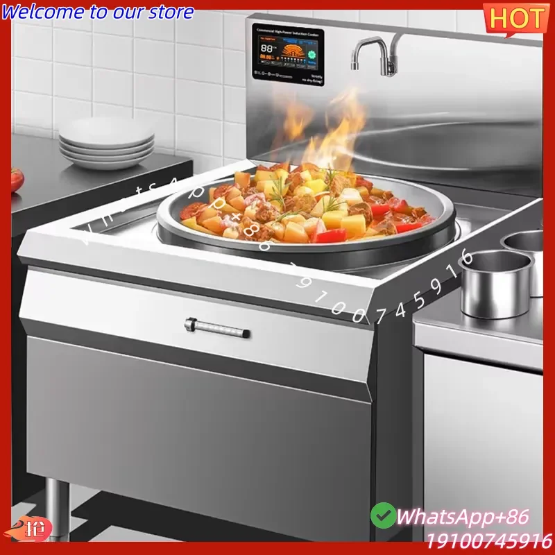 2026 Commercial Induction Cooker with Large Pot Stove 15kW Canteen All-in-One Lamb Soup 30kW Electric Wok Model 2502