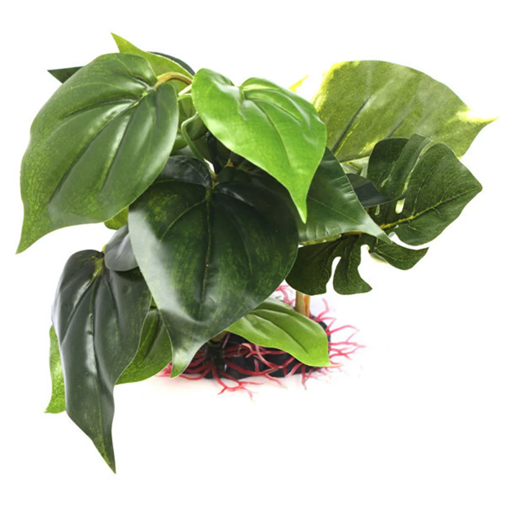 

Fish Tank Decorations Plants Plastic Green Grass Leaves Extremely Realistic for Fish Eco-Friendly Material
