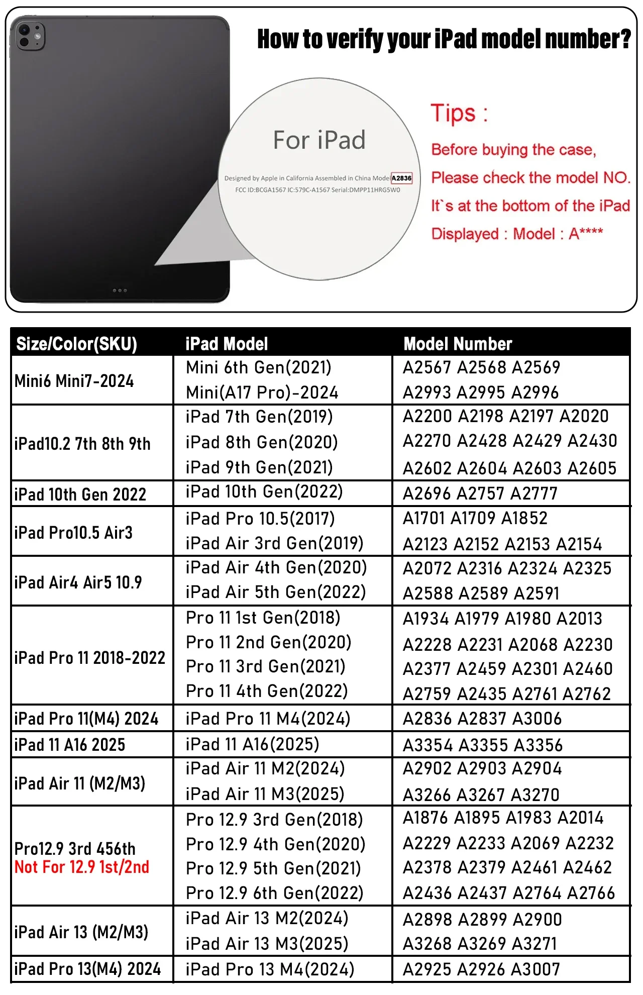 For iPad Air 13 inch M3 2025 For iPad Pro13 M4 iPad Air11 M2 Air5 4 ipad 9th 10th A16 11th 10.2 9.7 mini 7 with Pencil Holder
