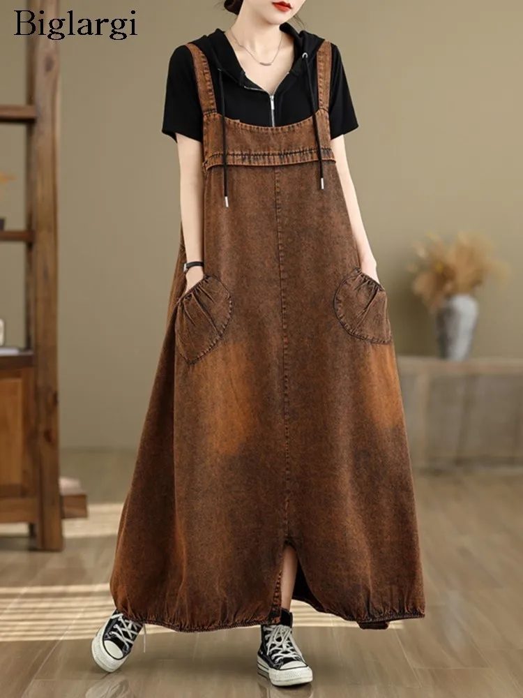 

Oversized Summer Sleeveless Jeans Jumpsuit Women Fashion Ladies Jumpsuits Loose Casual Wide Leg Woman Denim Jumpsuit