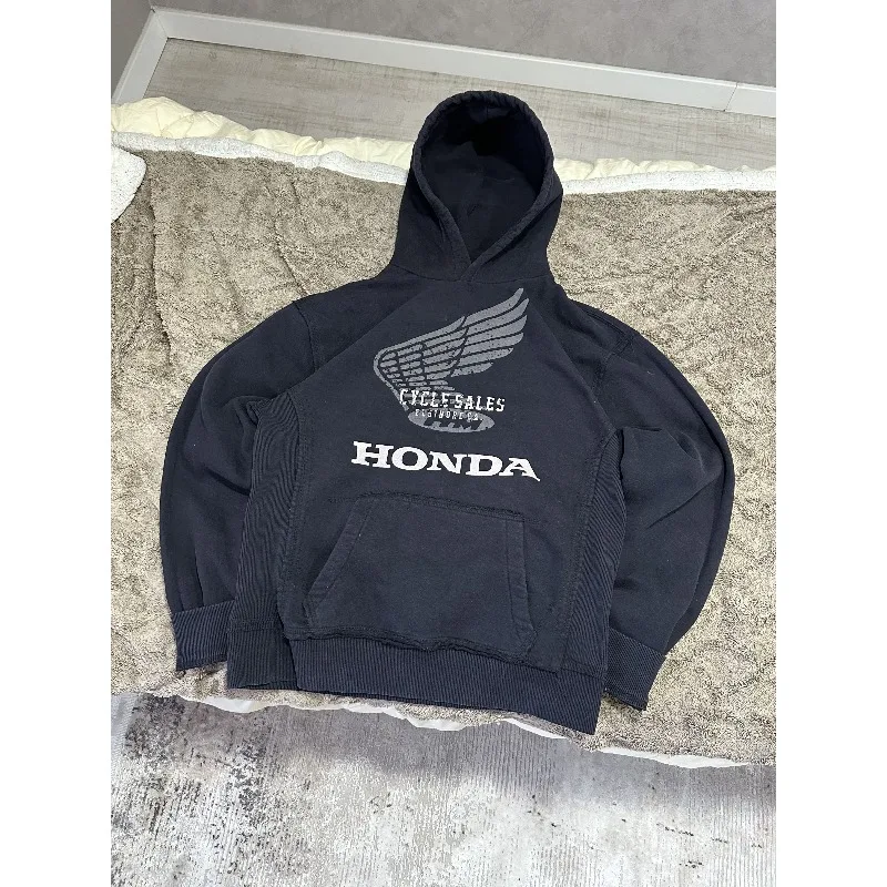 

Мужская толстовка Honda 2026: модная, 100% хлопок, стильная, оверсайз, для активного отдыха, комфортная, с принтом Honda Racing