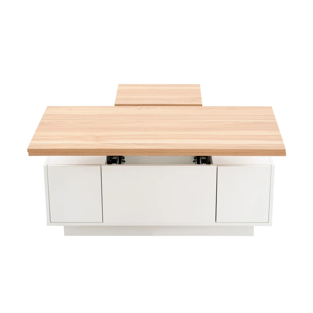 Moderner Couch-Couchtisch mit Dual-Lift-Mechanismus, versteckter Stauraum, Tragfähigkeit bis zu 50 kg, ideal für kleine Räume – Detail 33