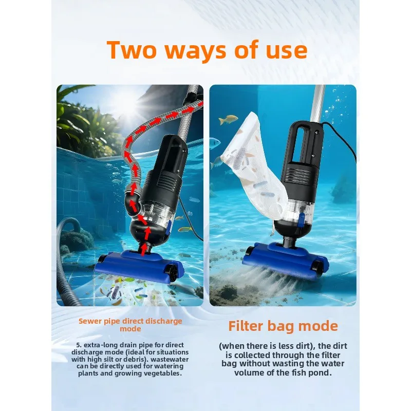 Fish pond sewage suction machine, underwater vacuum cleaner, pool bottom cleaning artifact