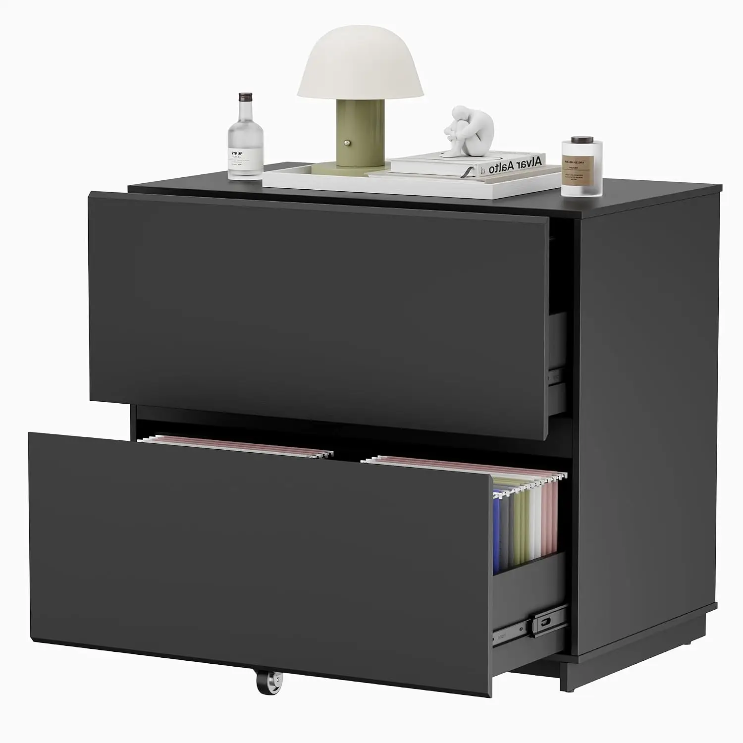 2 Drawer Lateral File Cabinet for Home Office Storage, 31.5W*28.7H, Customized