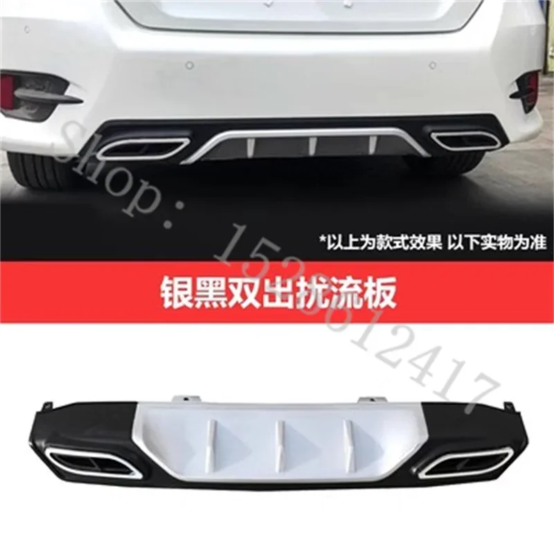 For Honda 10th generation ABS wrap angle False exhaust pipe Rear Bumper Diffuser Bumpers Protector After chrome lip rear spoiler