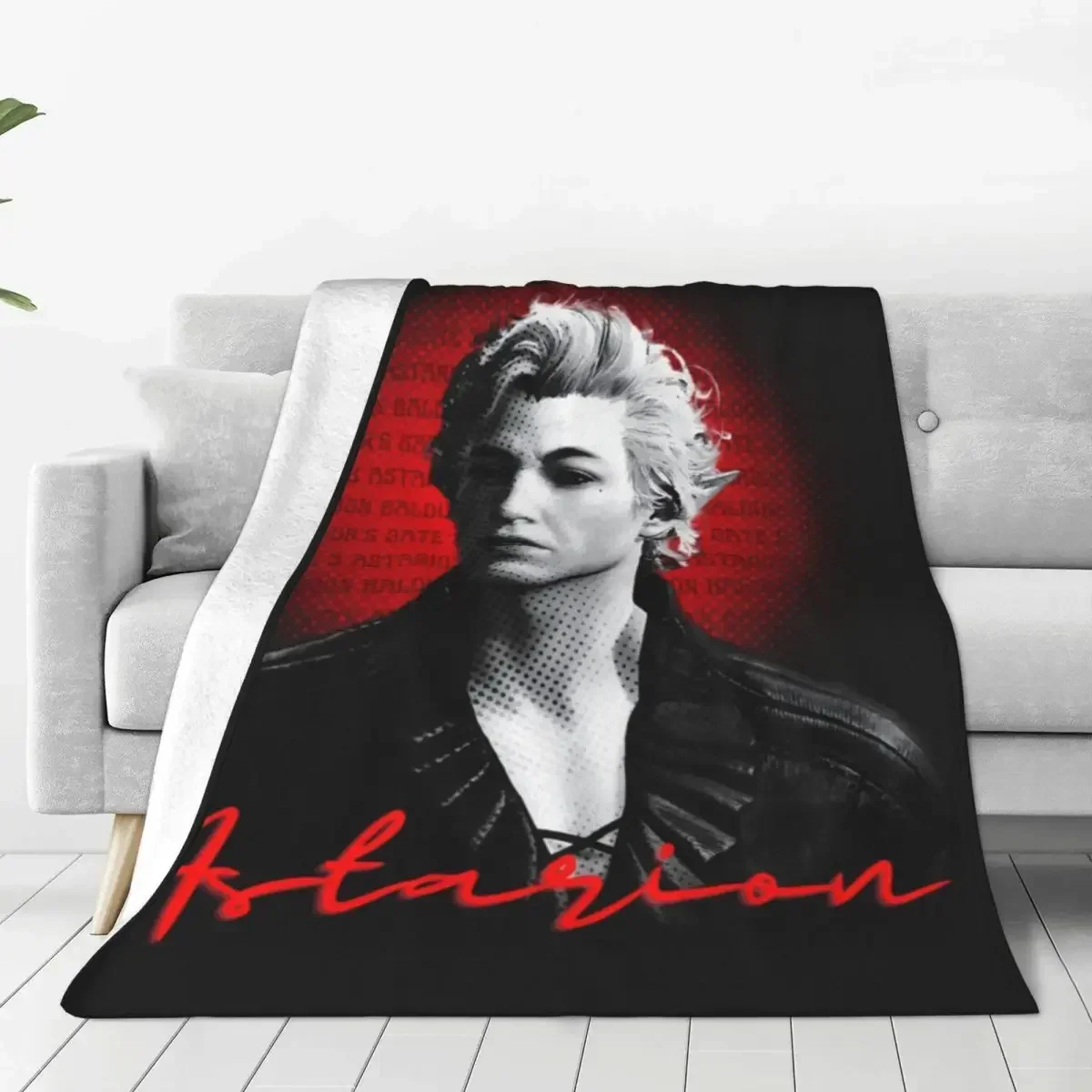 

Baldur's Gate 3 Astarion Super Warm Blanket Video Game Handsome Camp Throw Blanket Winter Funny Flannel Bedspread Sofa Bed Cover