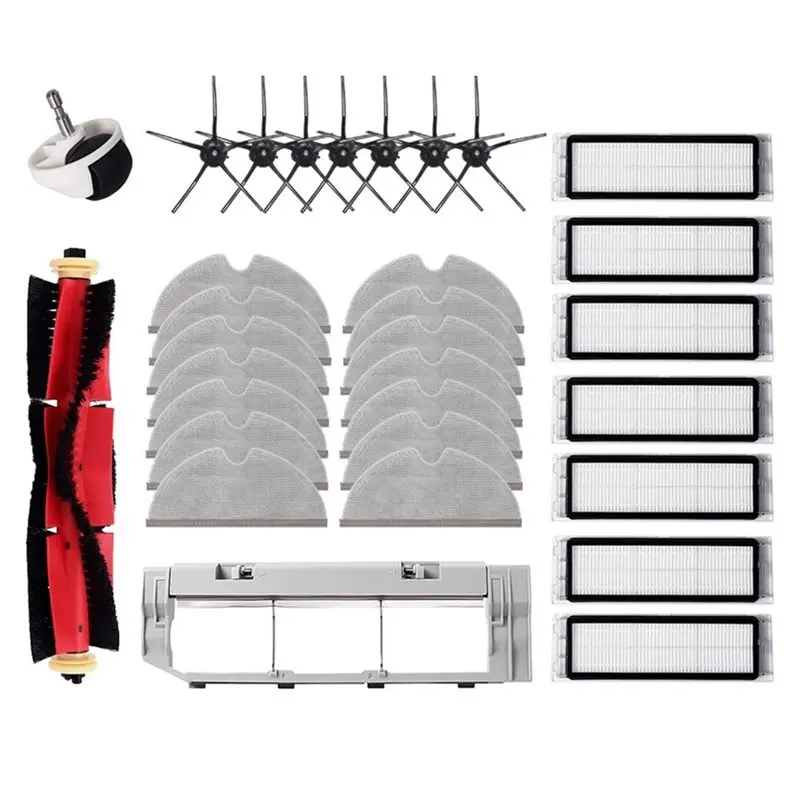 

BAAO-Roller Brush Filter& Mop Cloth Attachment For Roborock S5 S50 S51 S52 S55 S6 S6 Pure S6 Maxv Vacuum Cleaner Accessories